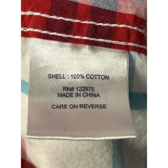 Southern‎ Proper Shirt Mens Large Red Plaid Long Sleeve Button Down Flaw - Picture 6 of 6